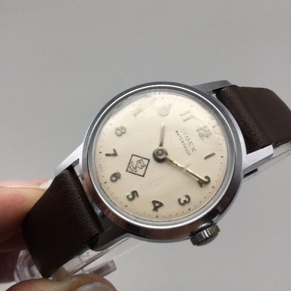 Vintage 1960's Timex BSA Cub Scout Watch Manual Wind 28mm Dial Working - Picture 6 of 11